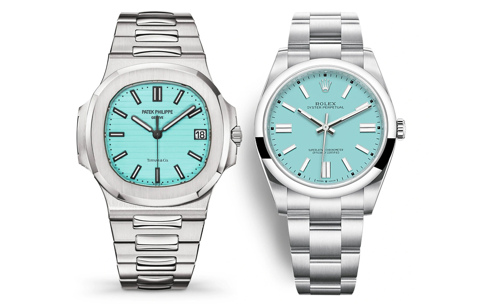 Tiffany x Patek Philippe e Rolex Oyster Perpetual Turquoise
