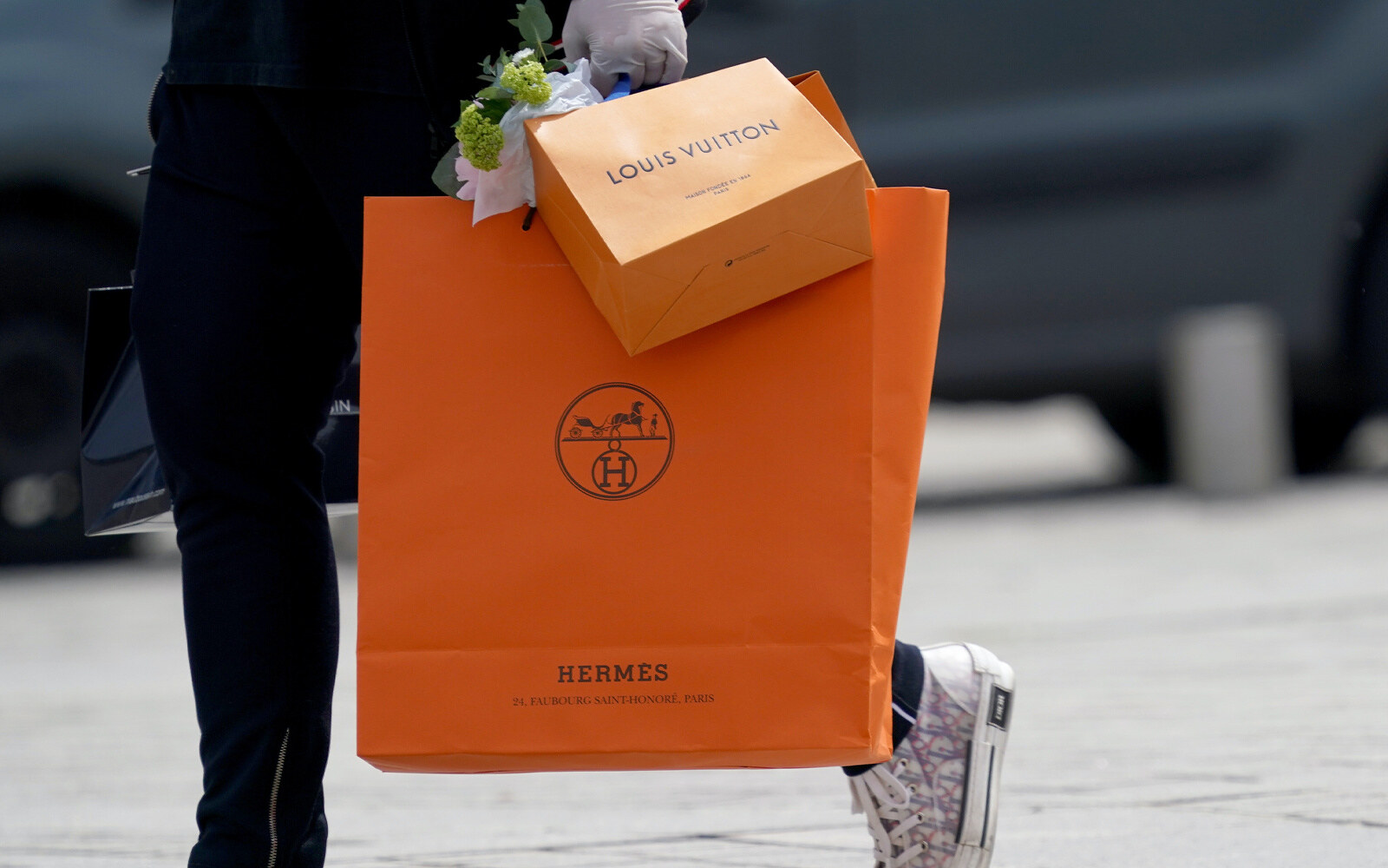 Louis Vuitton Hermes Shopping Bag