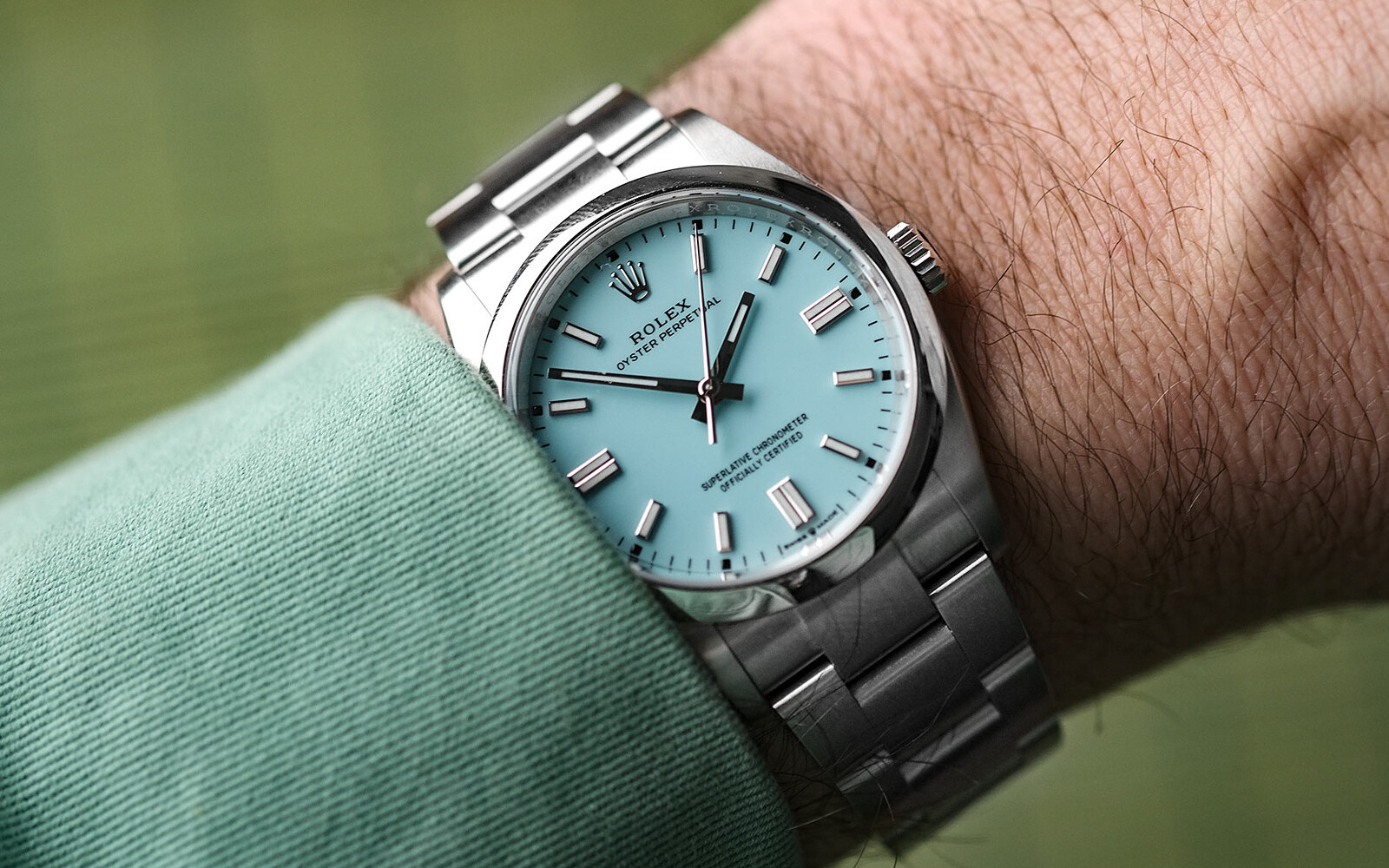 Rolex Oyster Perpetual Turquoise