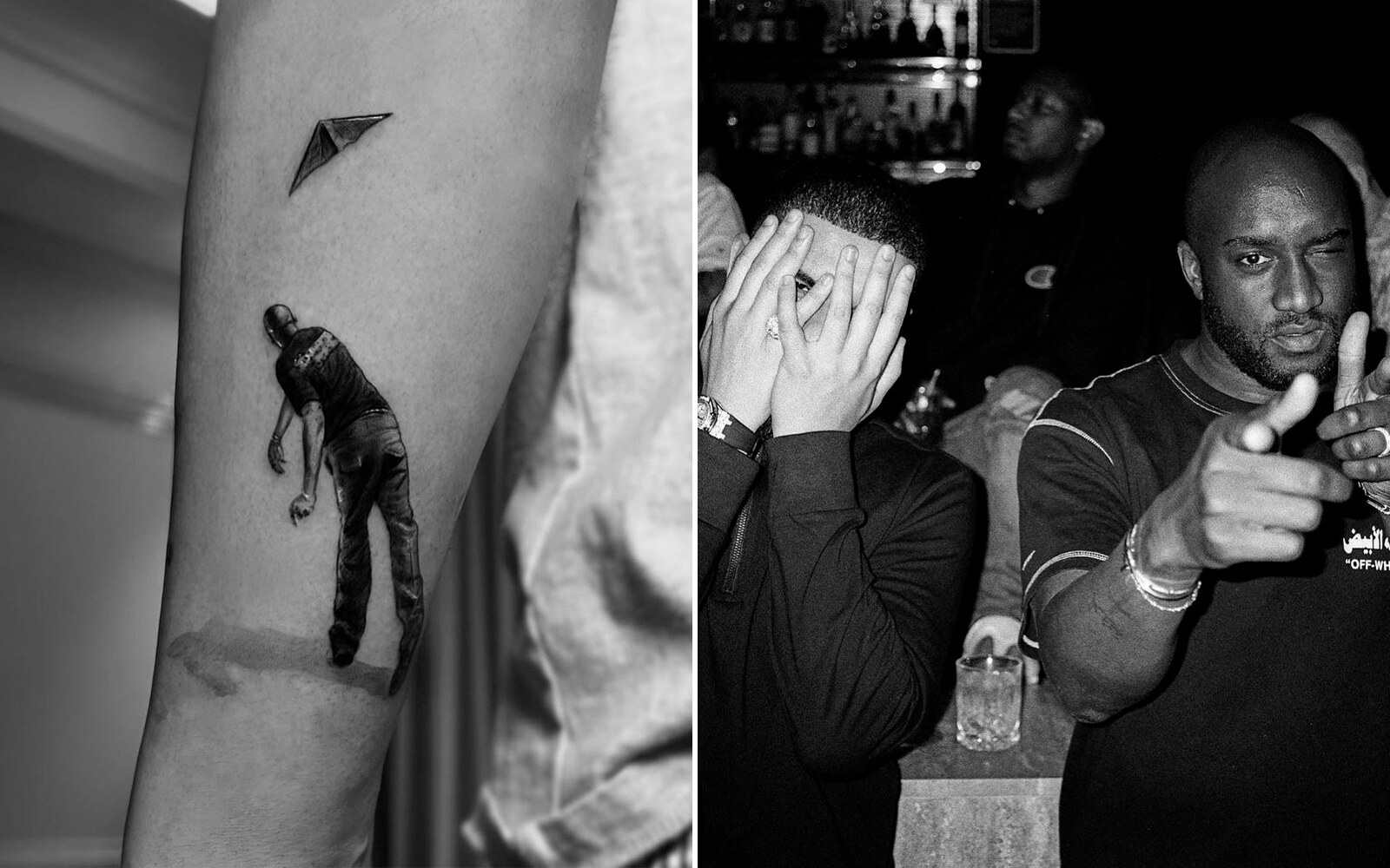 Drake Tatuaggio Memoria Virgil Abloh