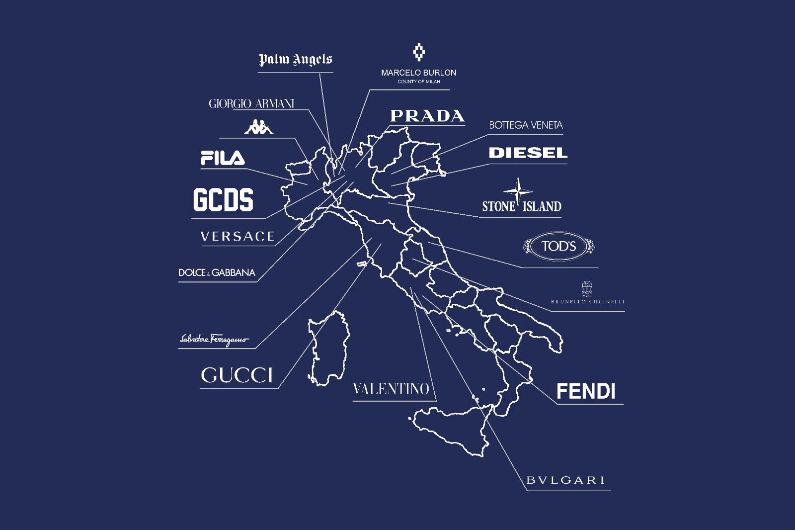 Fashion Map Brand Italia