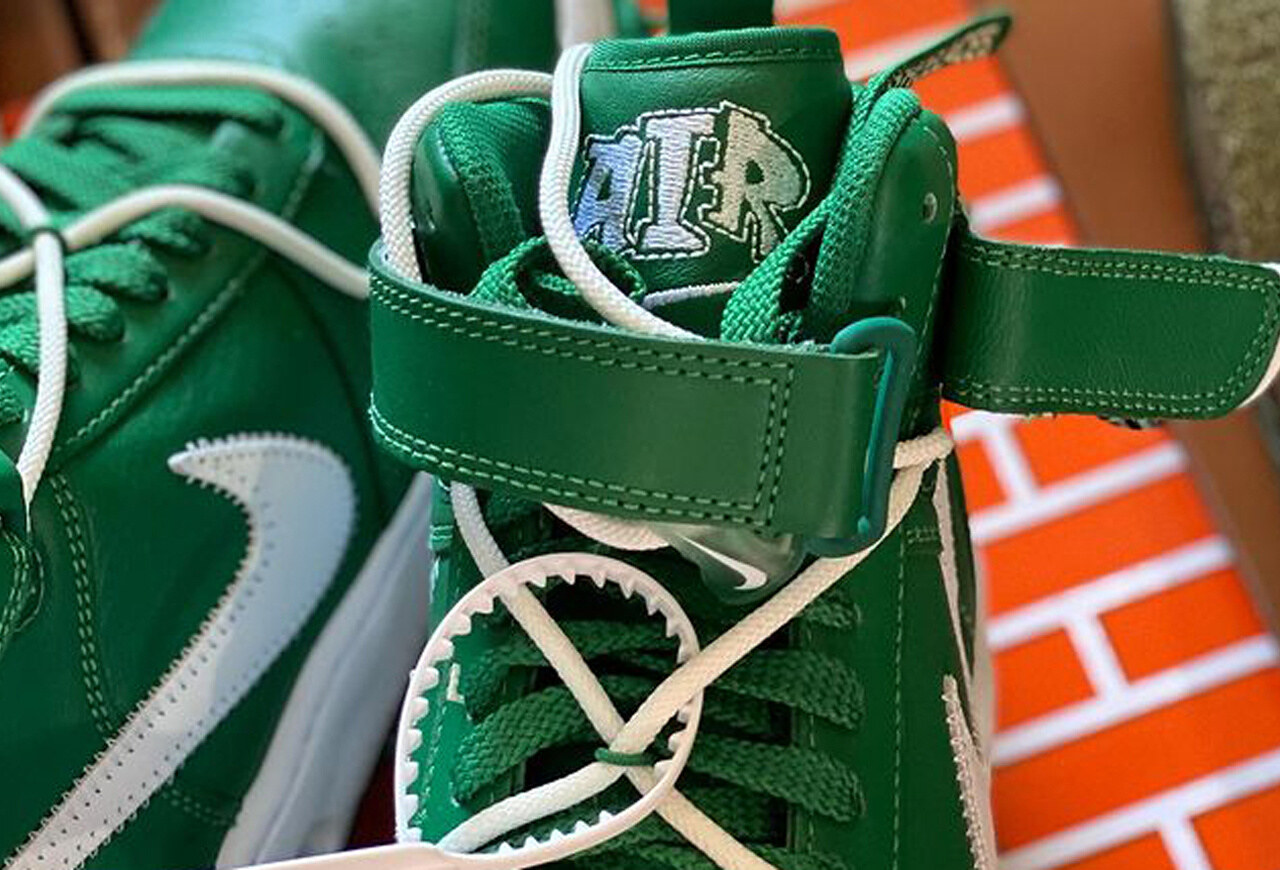 Off White Nike Air Force 1 Mid Pine Green