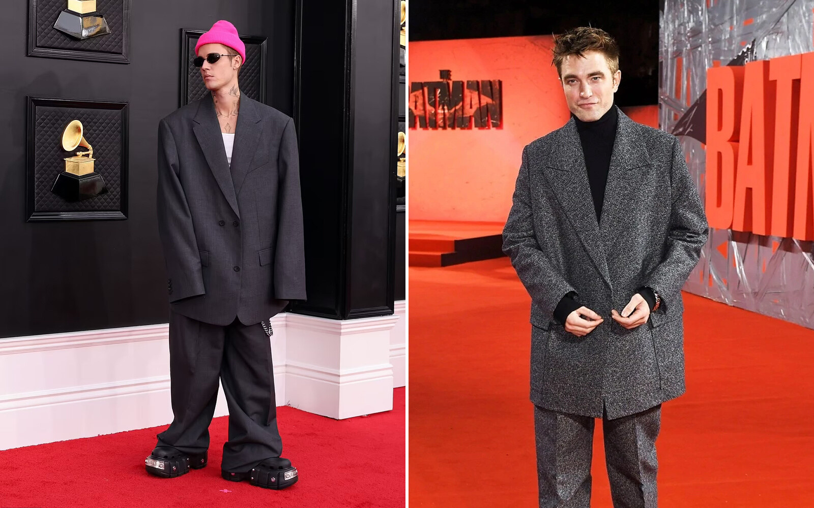 Justin Bieber Robert Pattinson abiti oversize