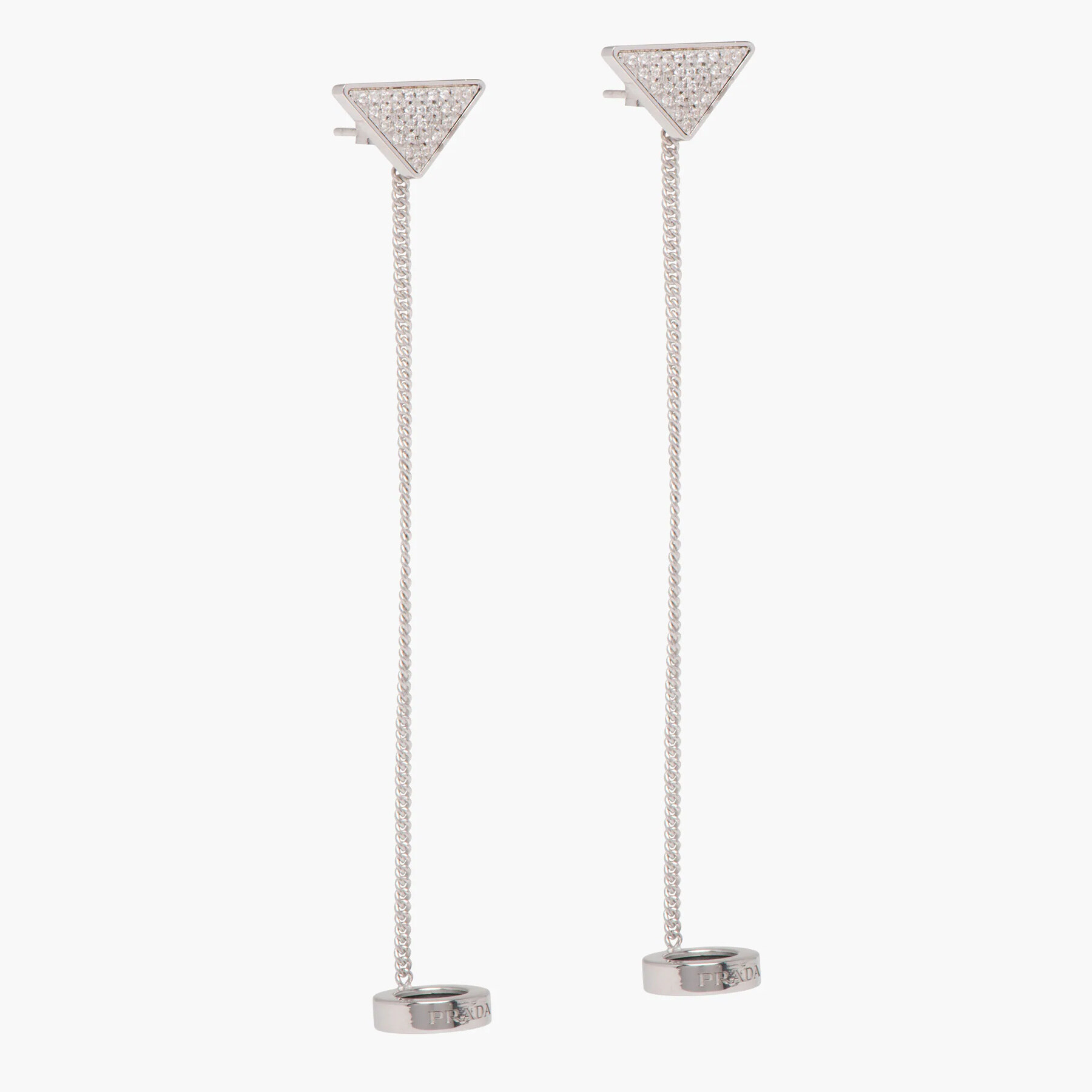 Prada Crystal Logo Jewels AirPods pendant earrings